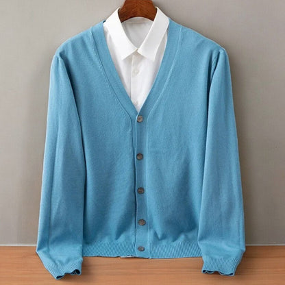 Fenwick | V-Neck Button-Up Cashmere Blend Cardigan