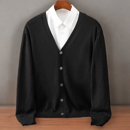 Fenwick | V-Neck Button-Up Cashmere Blend Cardigan