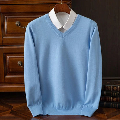 Ellis | V-Neck Cashmere Blend Knit Jumper
