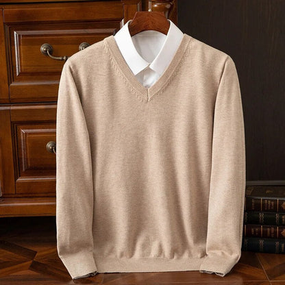 Ellis | V-Neck Cashmere Blend Knit Jumper