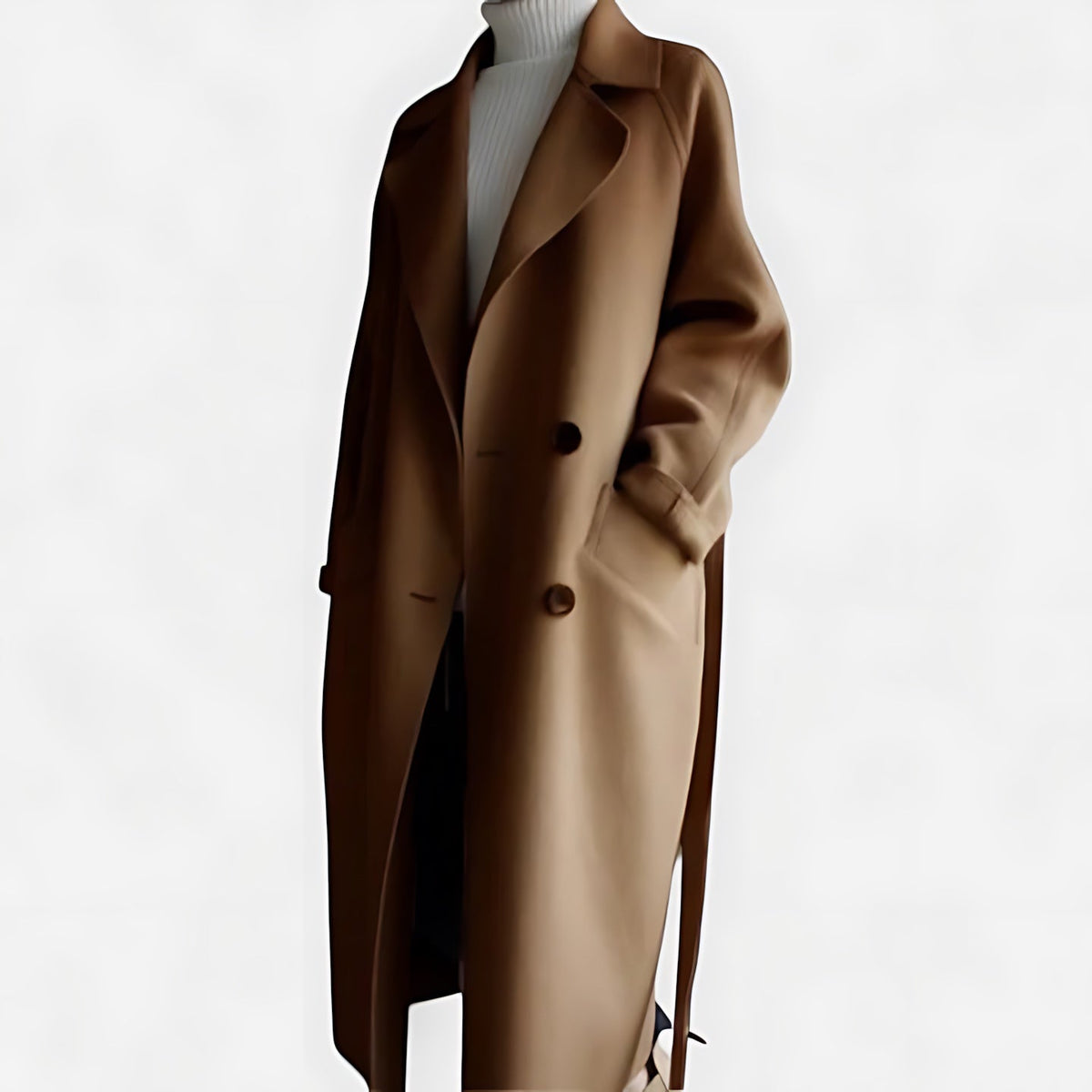 Hope | Belted Wrap Oversized Longline Trench Coat