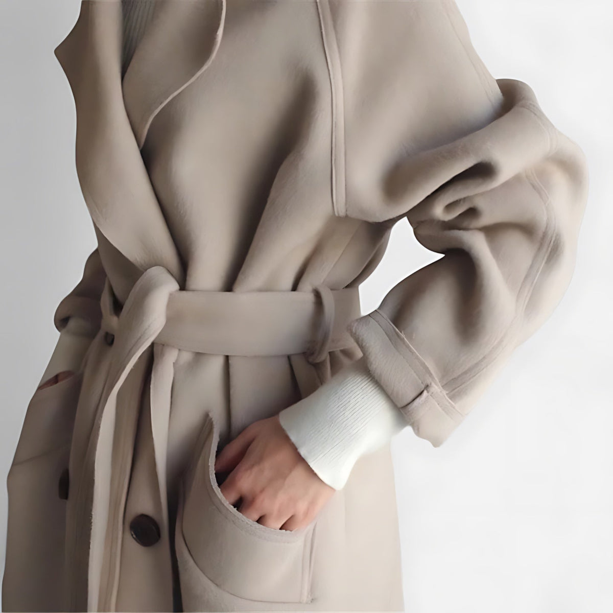 Hope | Belted Wrap Oversized Longline Trench Coat