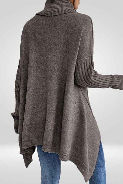 Romilly | Roll Neck Asymmetric Hem Oversized Jumper