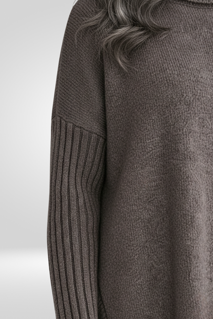 Romilly | Roll Neck Asymmetric Hem Oversized Jumper