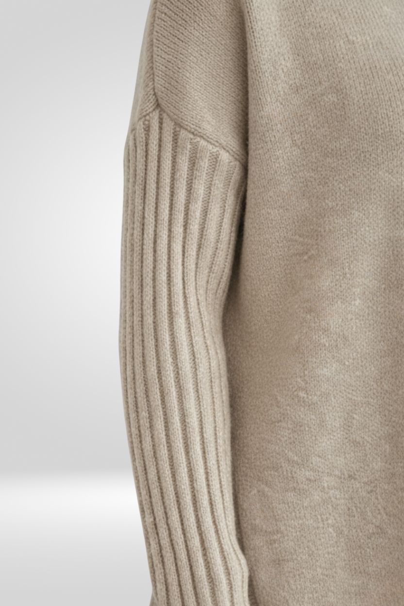 Romilly | Roll Neck Asymmetric Hem Oversized Jumper