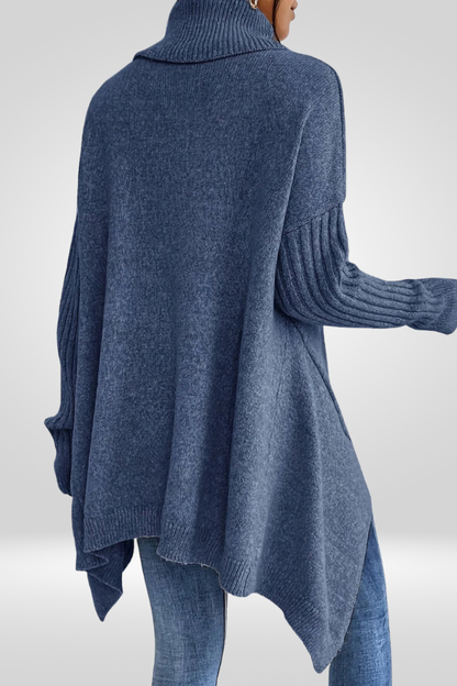 Romilly | Roll Neck Asymmetric Hem Oversized Jumper