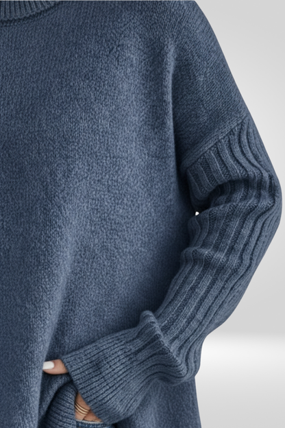 Romilly | Roll Neck Asymmetric Hem Oversized Jumper