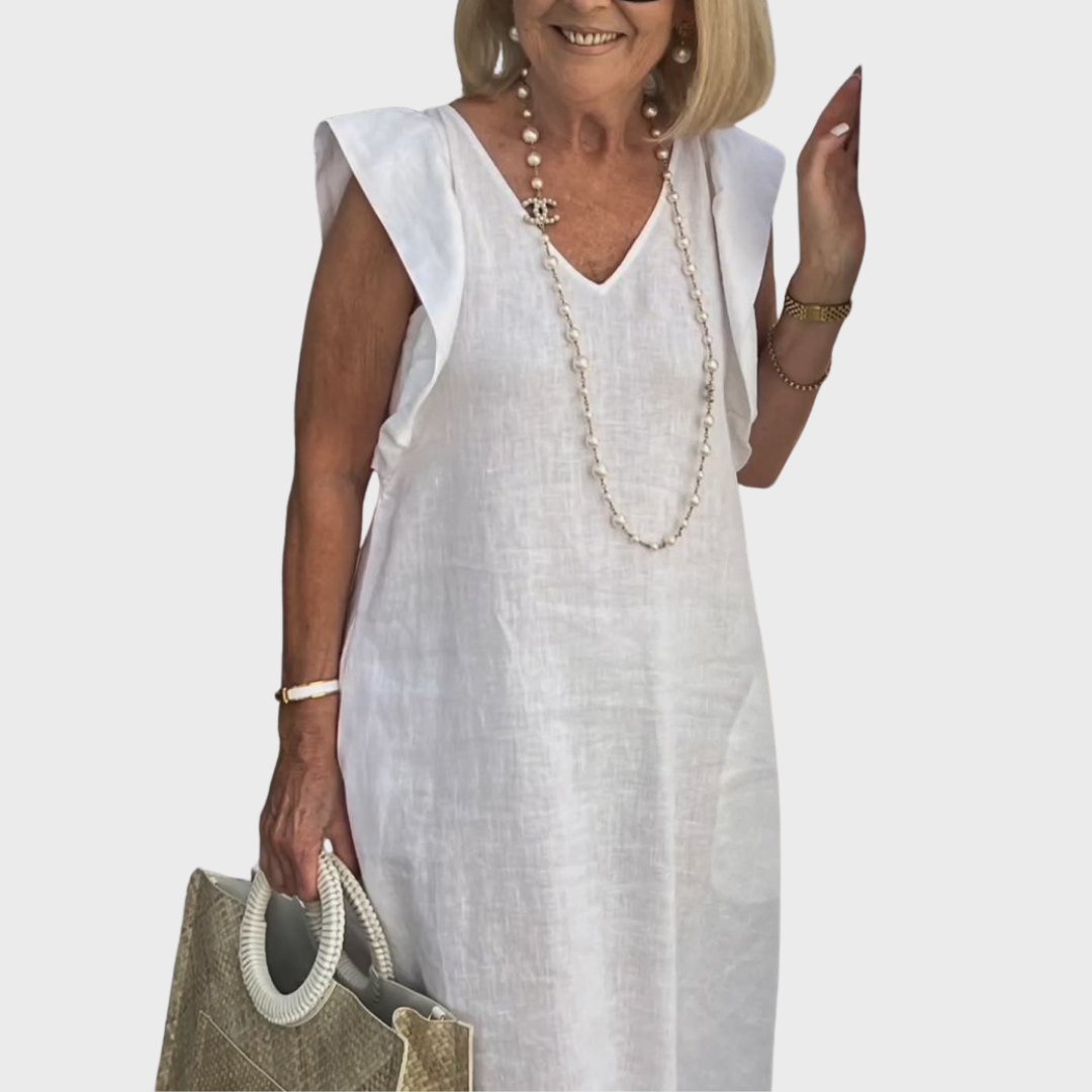 Rosalinda | V-Neck Sleeveless Pocket Maxi Dress