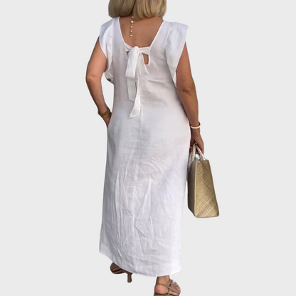 Rosalinda | V-Neck Sleeveless Pocket Maxi Dress