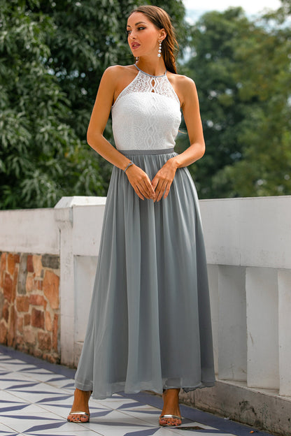Penelope | Women's Halter Maxi Wedding Guest Dress