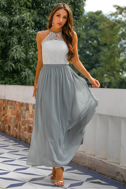 Penelope | Women's Halter Maxi Wedding Guest Dress