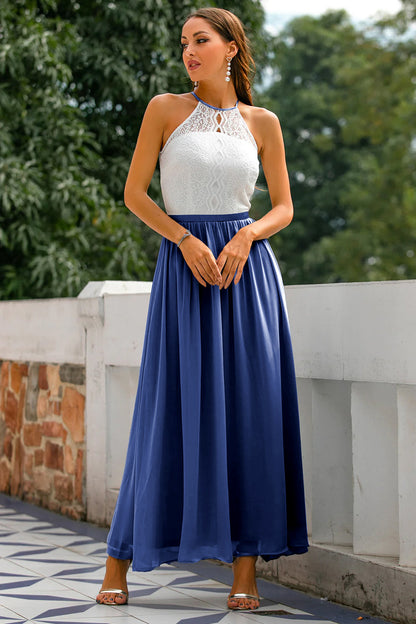 Penelope | Women's Halter Maxi Wedding Guest Dress