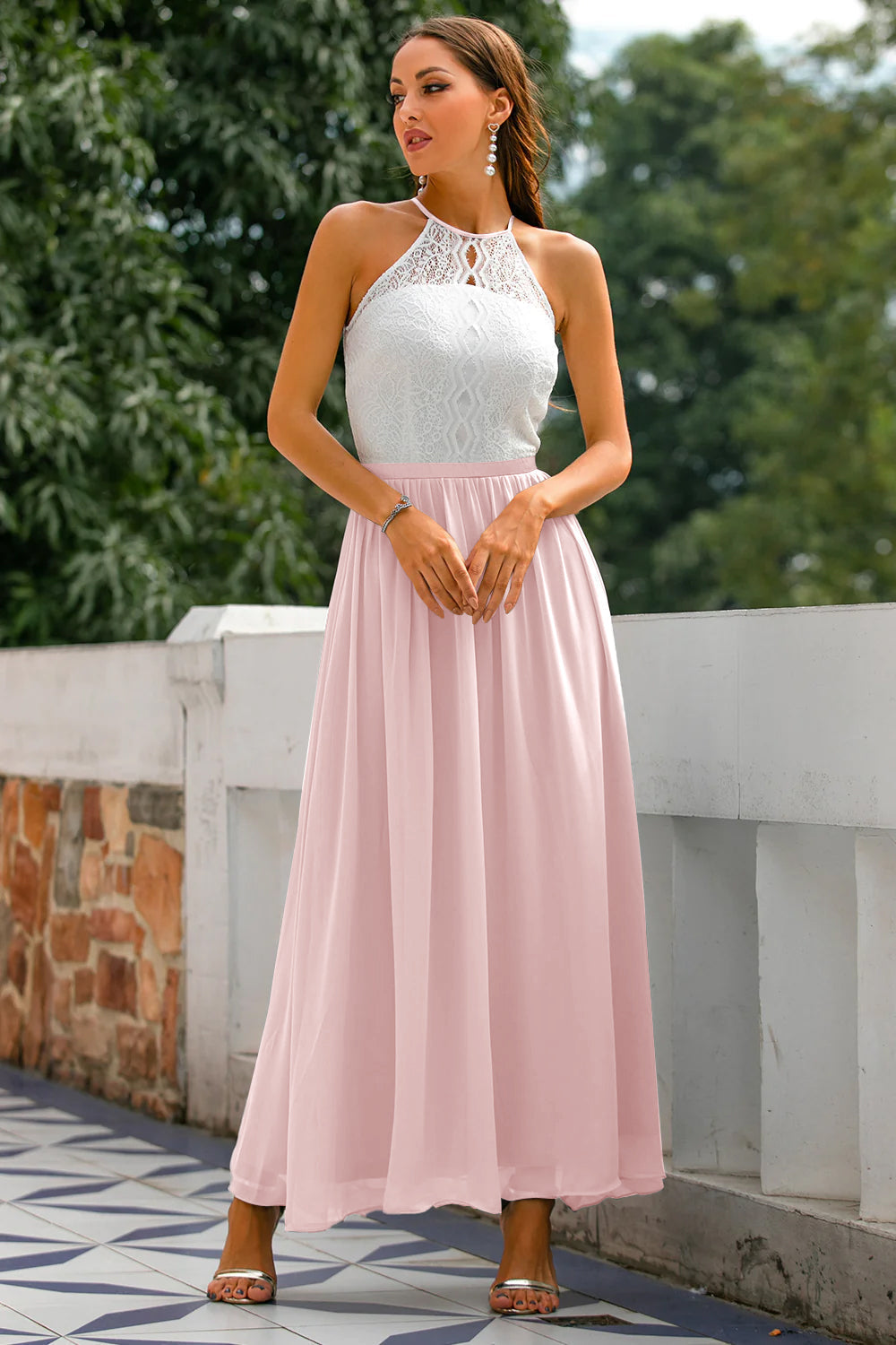 Penelope | Women's Halter Maxi Wedding Guest Dress