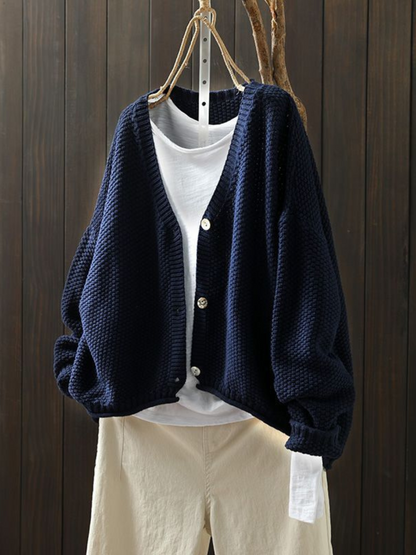 Tessa | V-Neck Oversized Chunky Knit Cardigan