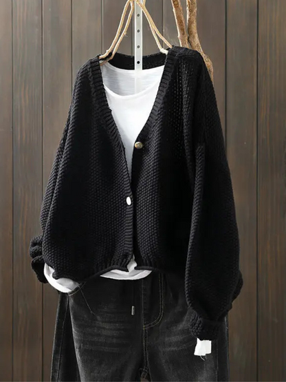 Tessa | V-Neck Oversized Chunky Knit Cardigan