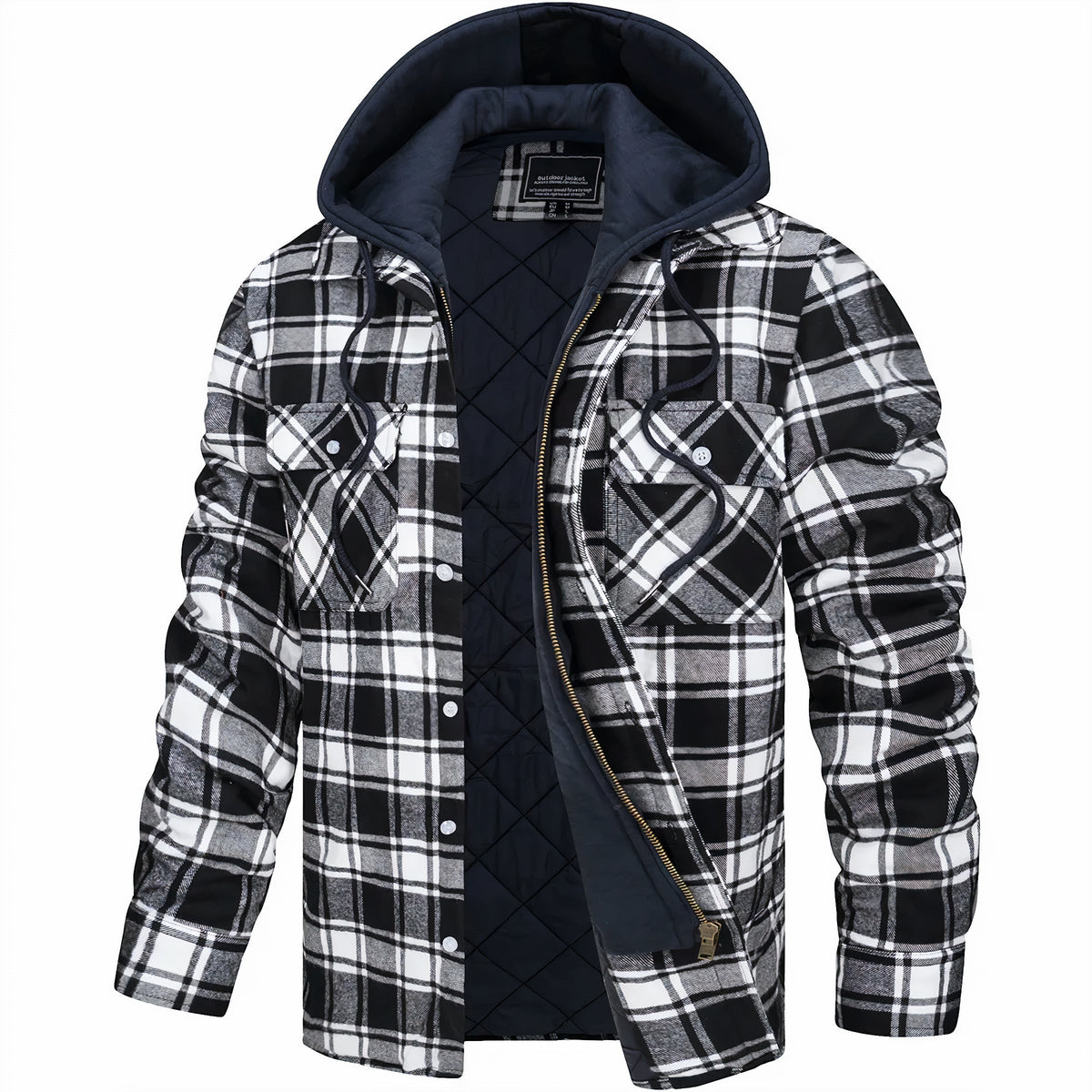 Piers | Checked Zip-Up Winter Jacket
