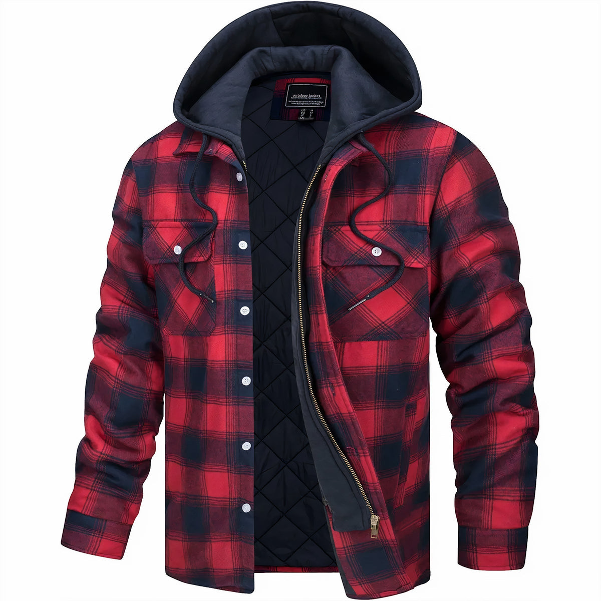 Piers | Checked Zip-Up Winter Jacket