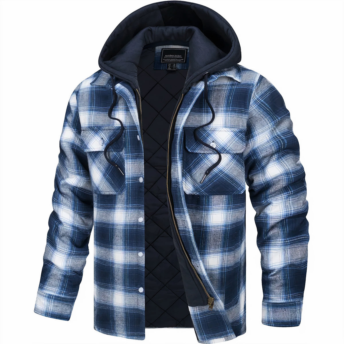 Piers | Checked Zip-Up Winter Jacket