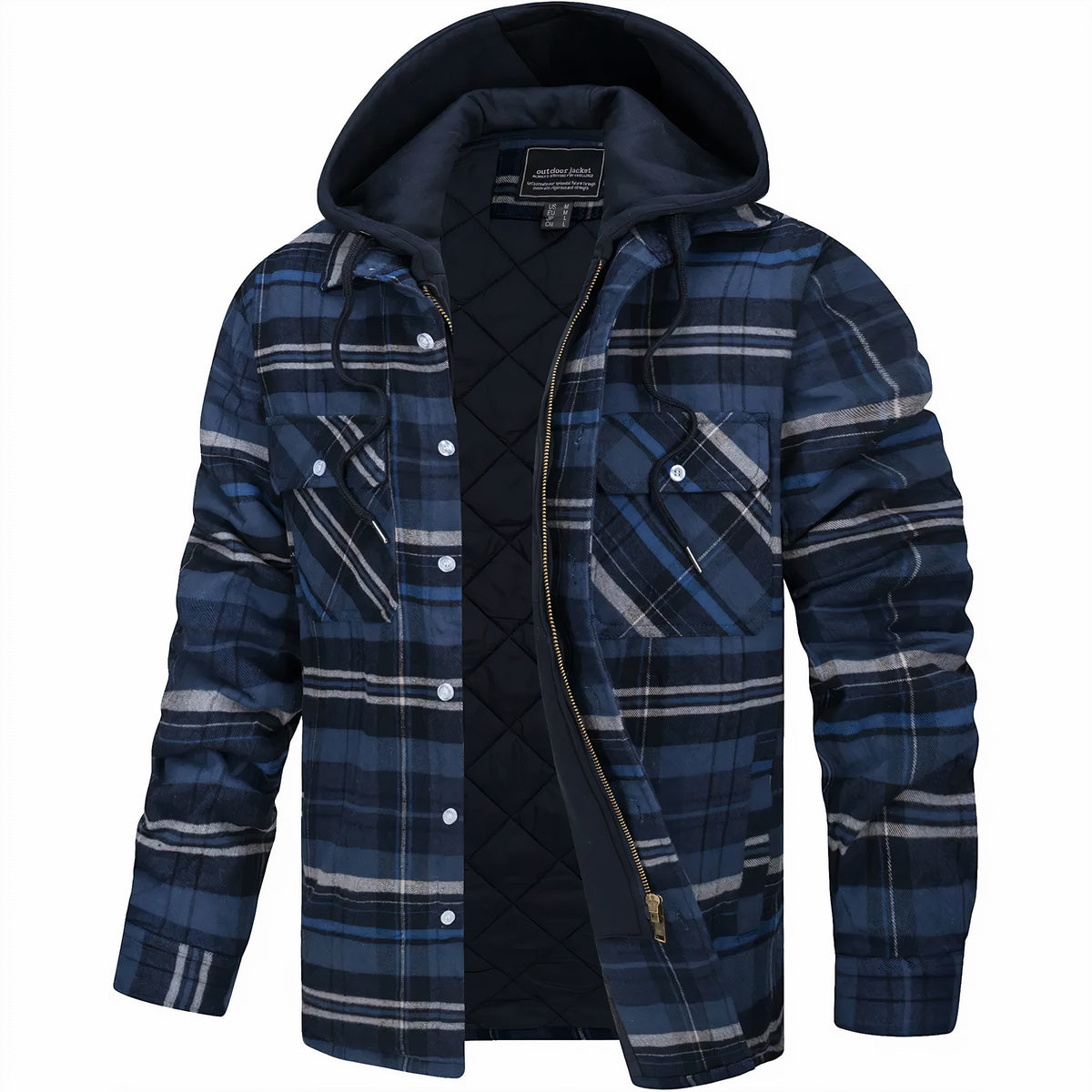 Piers | Checked Zip-Up Winter Jacket
