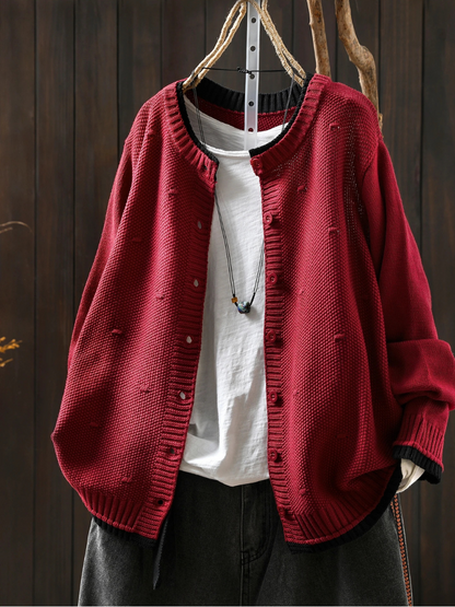 Willa | Textured Chunky Knit Cardigan