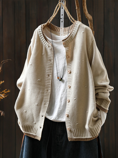 Willa | Textured Chunky Knit Cardigan