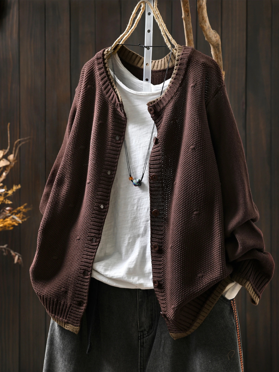 Willa | Textured Chunky Knit Cardigan