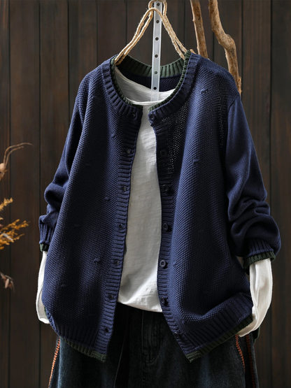 Willa | Textured Chunky Knit Cardigan