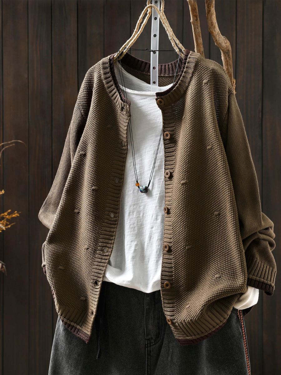Willa | Textured Chunky Knit Cardigan