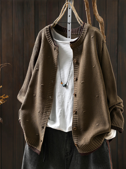 Willa | Textured Chunky Knit Cardigan