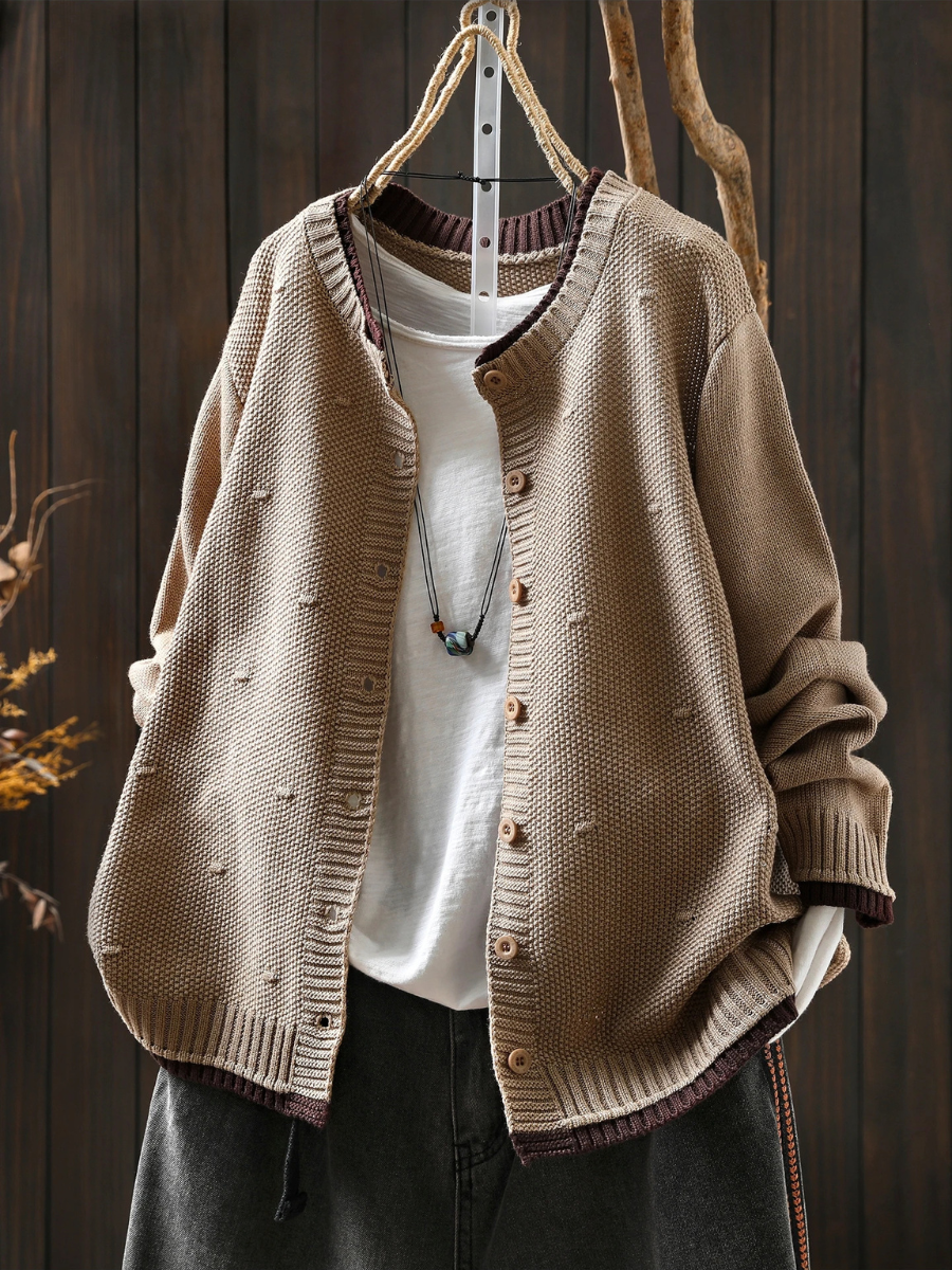 Willa | Textured Chunky Knit Cardigan