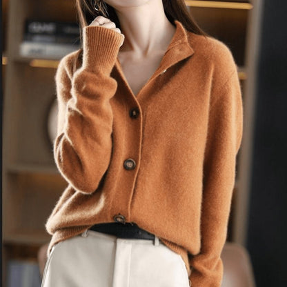 Connie | Mock Neck Knit Cardigan