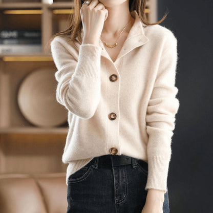 Connie | Mock Neck Knit Cardigan