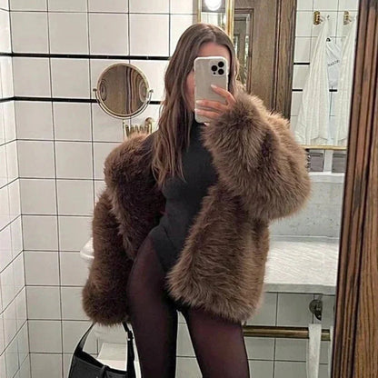 Rowena | Oversized Fluffy Teddy Jacket