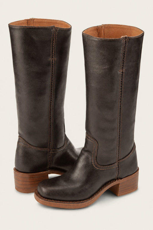 Marisol | Knee High Leather Block Heel Boots