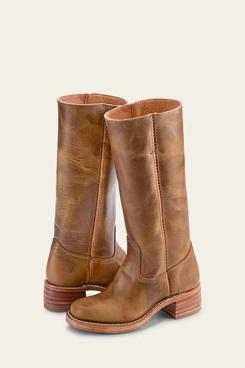Marisol | Knee High Leather Block Heel Boots
