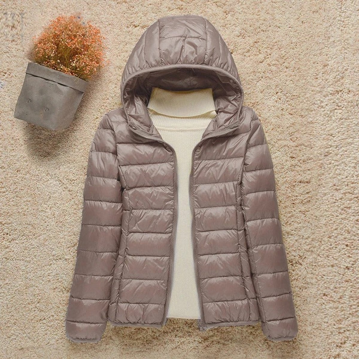 Petunia | Packable Hooded Down Puffer Jacket