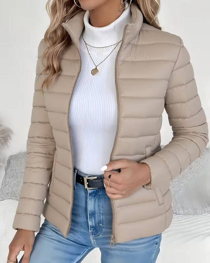 Octavia | Lightweight Quilted Puffer Jacket with Stand Collar