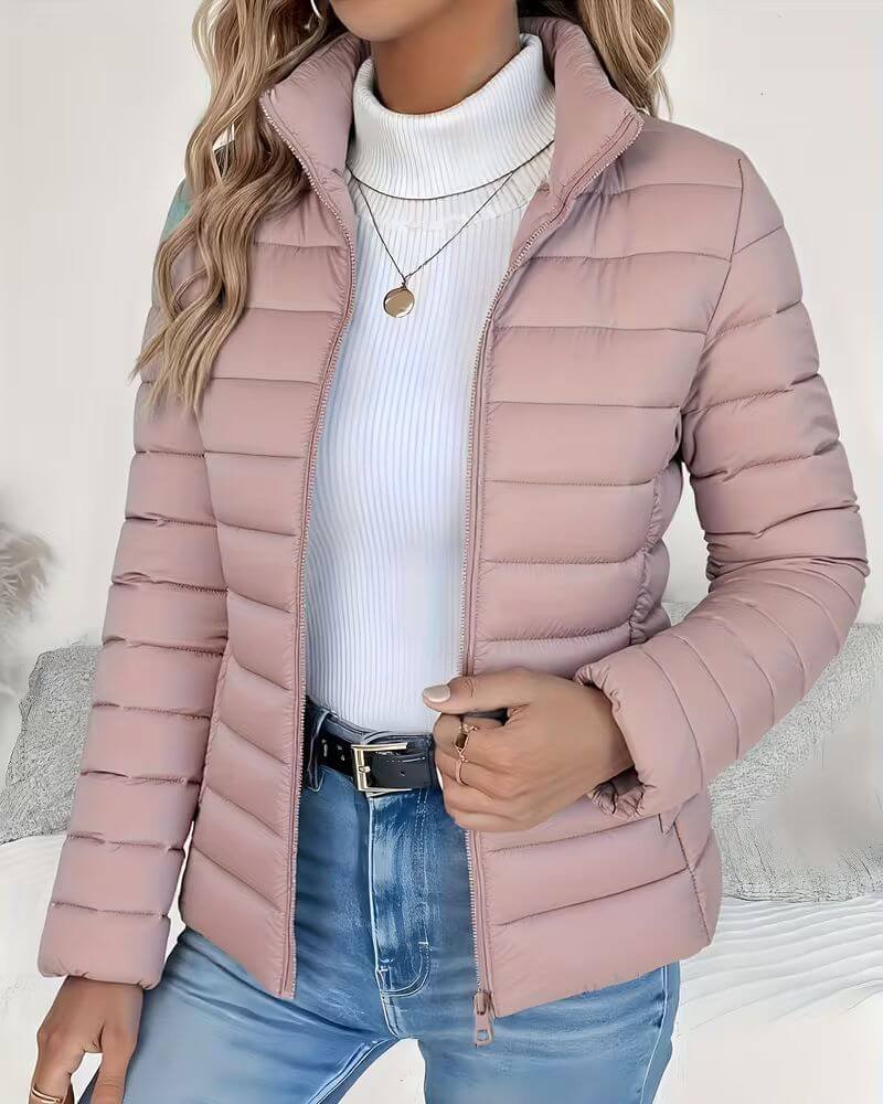Octavia | Lightweight Quilted Puffer Jacket with Stand Collar