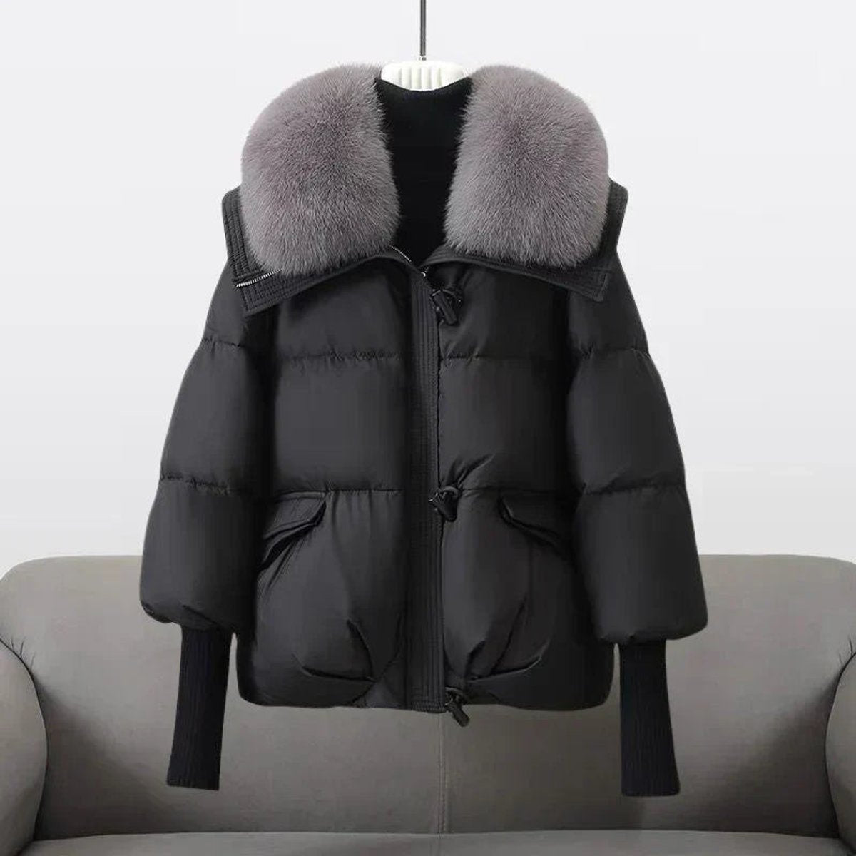 Nancy | Oversized Quilted Puffer Jacket with Faux Fur Trim