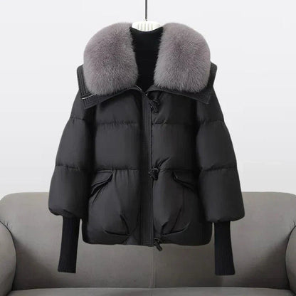 Nancy | Oversized Quilted Puffer Jacket with Faux Fur Trim