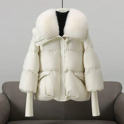 Nancy | Oversized Quilted Puffer Jacket with Faux Fur Trim