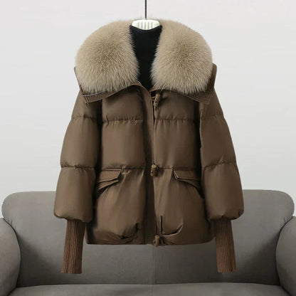 Nancy | Oversized Quilted Puffer Jacket with Faux Fur Trim