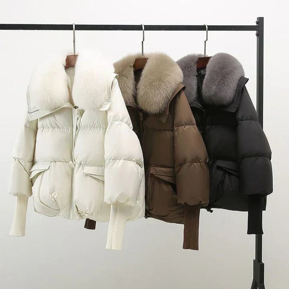 Nancy | Oversized Quilted Puffer Jacket with Faux Fur Trim