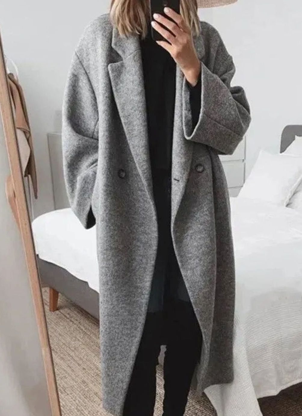 Elspeth | Oversized Double-Breasted Long Coat