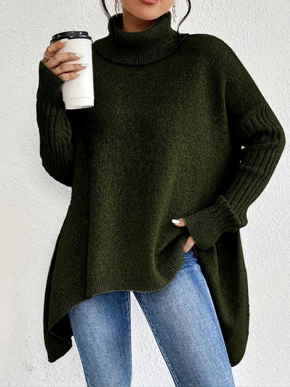 Charlotte | Roll Neck High-Low Oversized Jumper