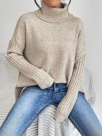 Charlotte | Roll Neck High-Low Oversized Jumper