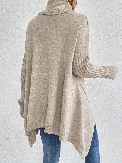 Charlotte | Roll Neck High-Low Oversized Jumper
