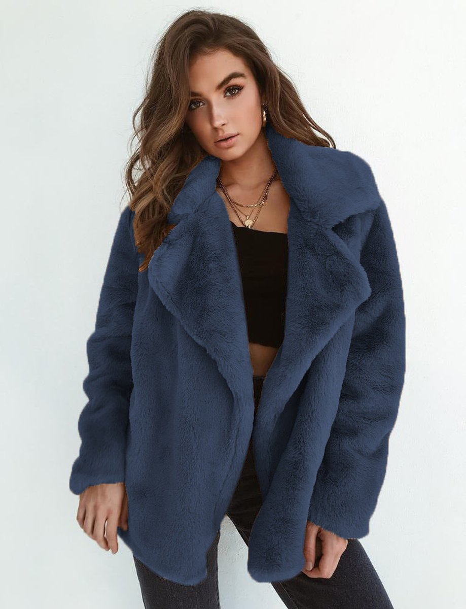 Caitlin | Oversized Teddy Coat with Lapel Collar