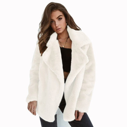 Caitlin | Oversized Teddy Coat with Lapel Collar