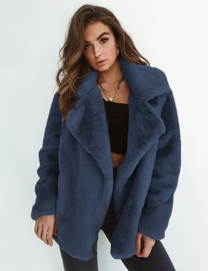 Caitlin | Oversized Teddy Coat with Lapel Collar